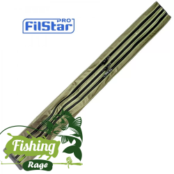 Троен твърд калъф за шарански въдици Filstar KK 9-16 - 2.05м