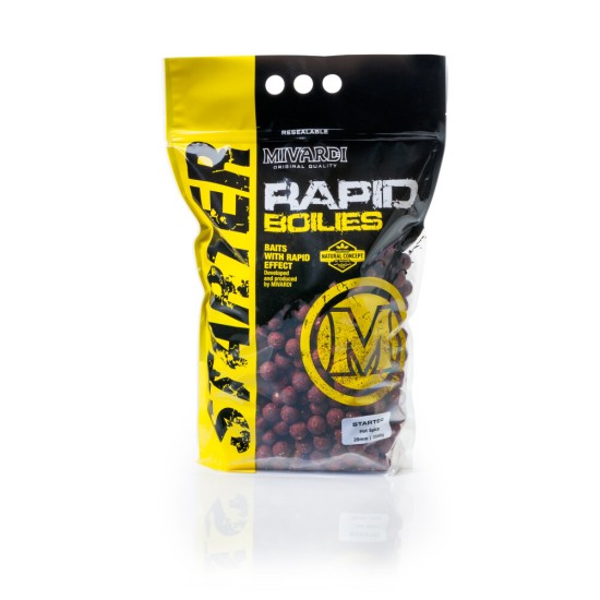 3.5kg Mivardi Rapid Boilies Starter - Hot Spice люти протеинови топчета за хранене 20мм