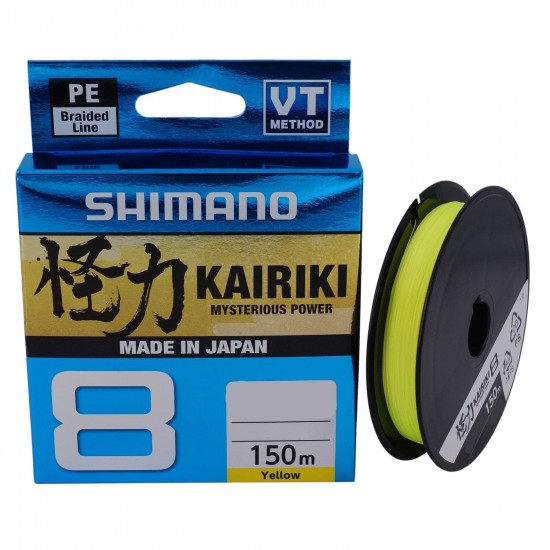 SHIMANO Kairiki 8 Yellow - 150m - Плетено влакно