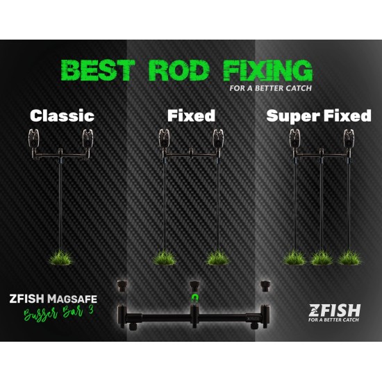 Zfish Magsafe Buzzer Bar 3 Rods регулируем бъзбар с магнитни бързи връзки