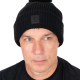 Черна зимна шапка Fox HD Bobble – Black
