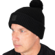 Черна зимна шапка Fox HD Bobble – Black