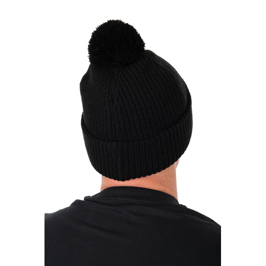 Черна зимна шапка Fox HD Bobble – Black